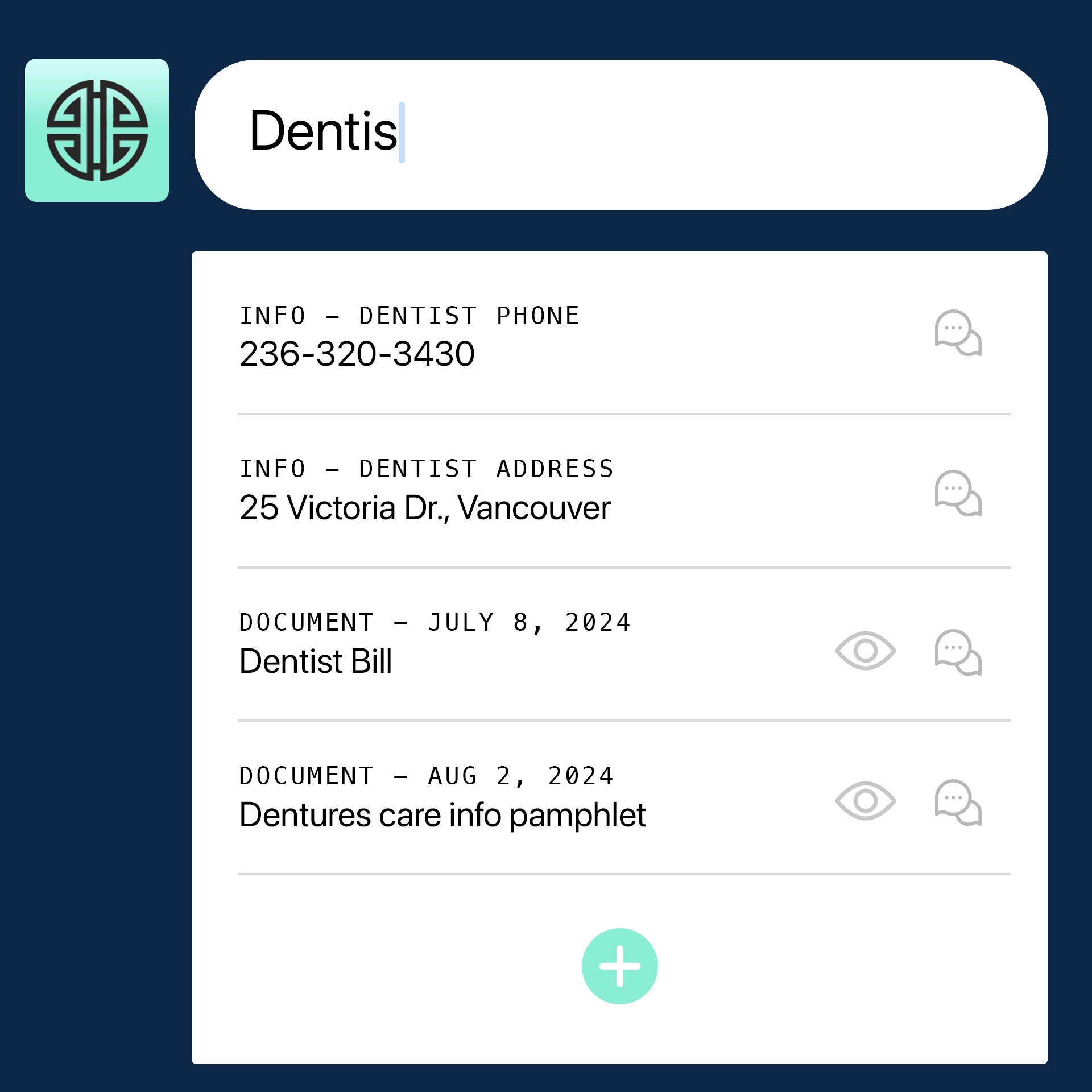 WhatsApp chat example
