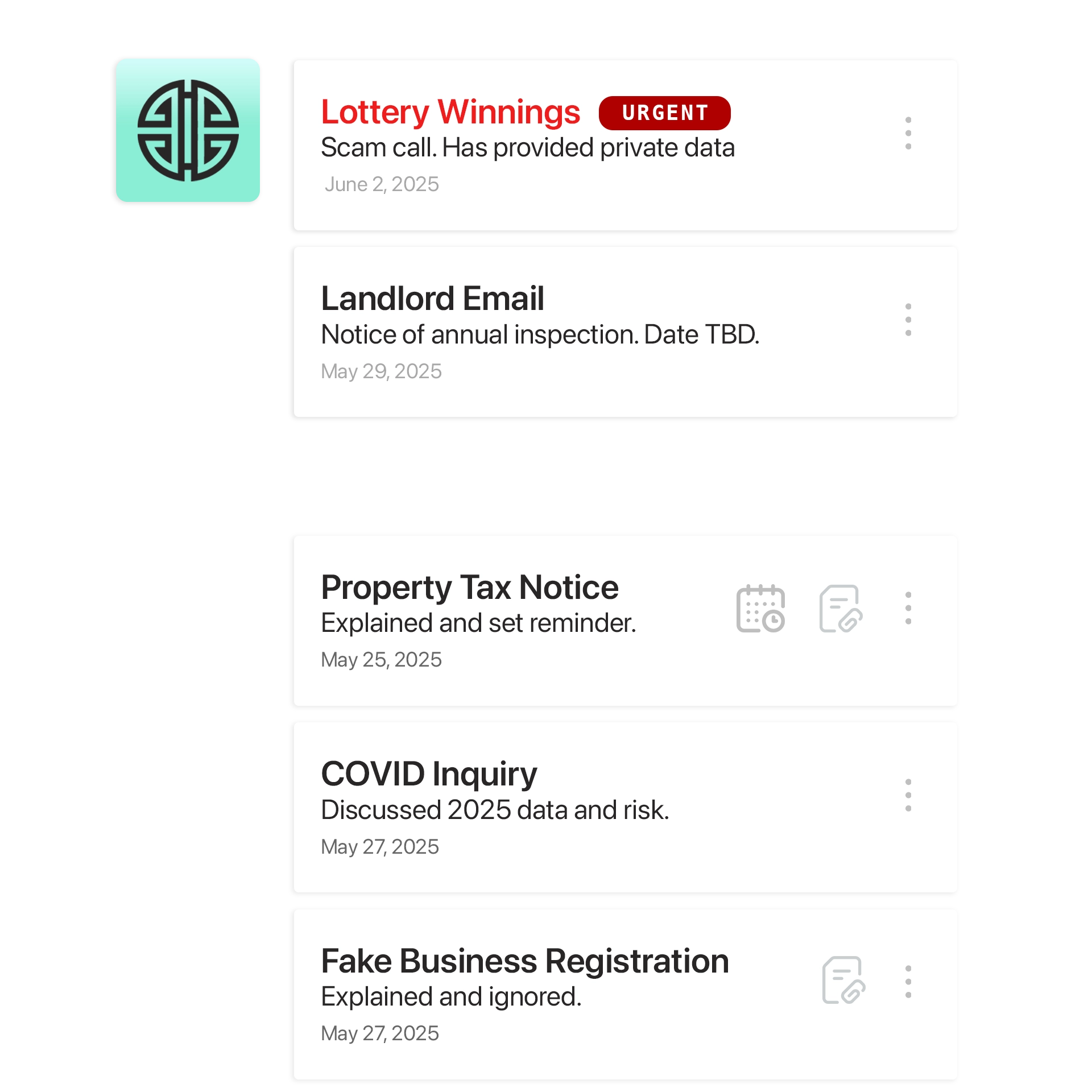 WhatsApp chat example