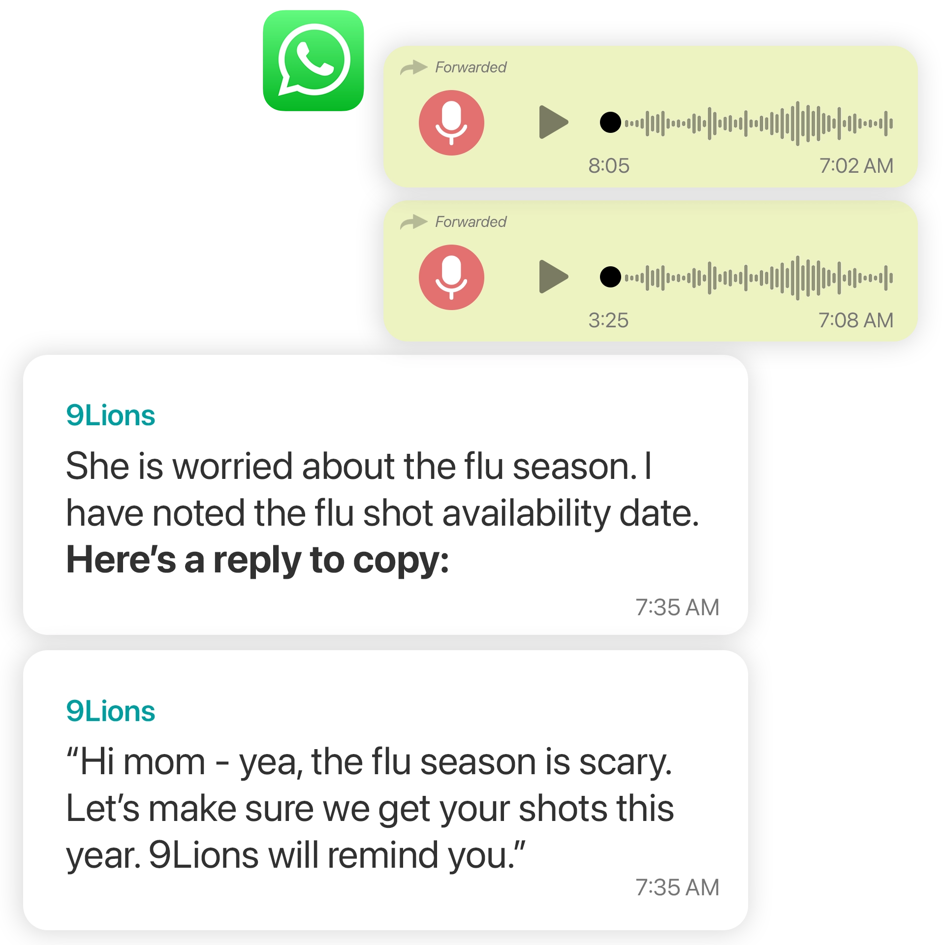 WhatsApp chat example